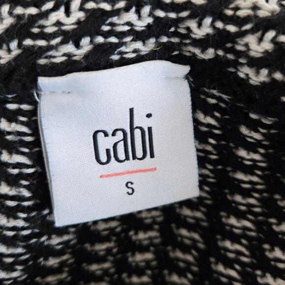 Cabi Fergie Split Turtleneck Sweater Black White Striped Womens Small - Picture 8 of 10